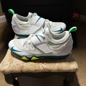 Nike Pole Vault Elite Track Spikes Men's 8.5 White Green FZ9649-100 NO SPIKES